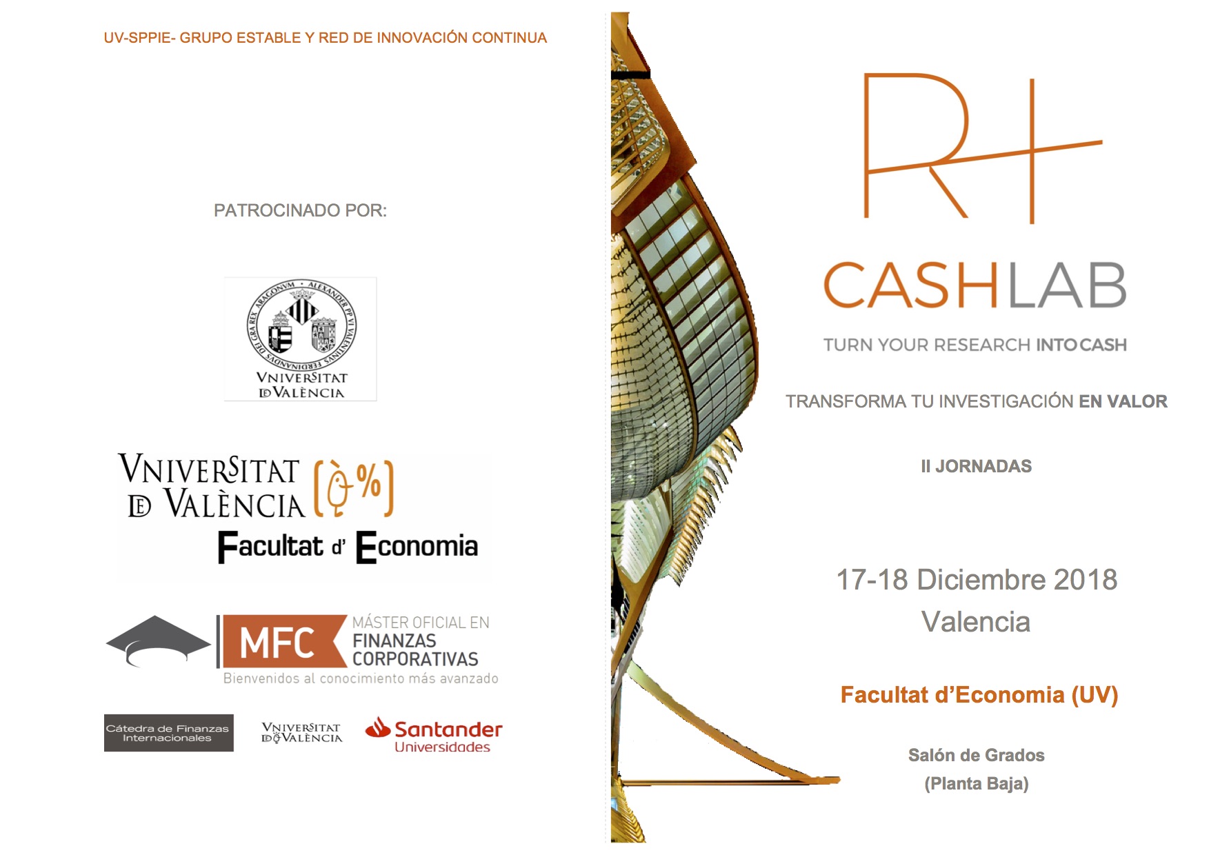 II Jornadas R+Cash Lab: transforma tu investigación en valor